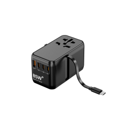 Cestovní adaptér CROSSIO ChargeMe Adapter PLUS PD85W 2A+3C GaN III