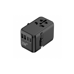Cestovní adaptér CROSSIO ChargeMe Adapter PLUS PD35W 2A+3C GaN III