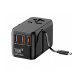 Cestovní adaptér CROSSIO ChargeMe Adapter PLUS PD70W 2A+2C GaN III