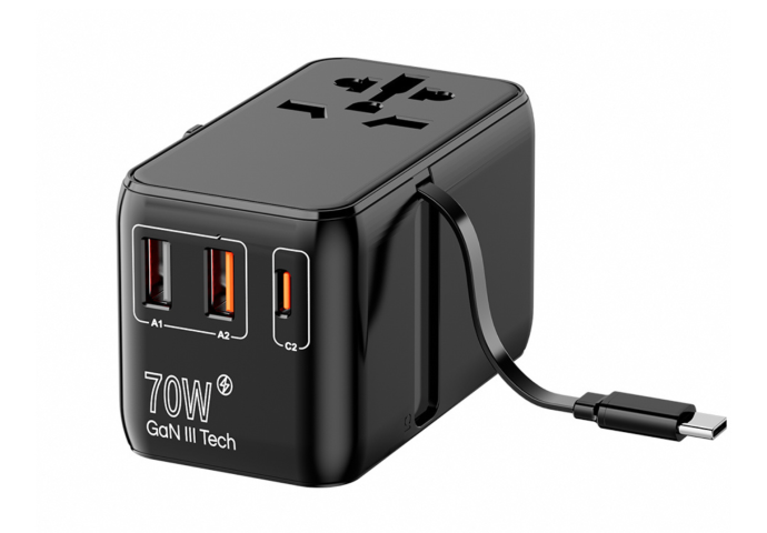 CROSSIO ChargeMe Adapter PLUS PD70W 2A+2C GaN III
